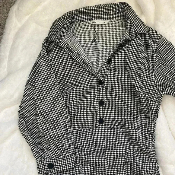 NWOT Zara Houndstooth Dress - Picture 2 of 2